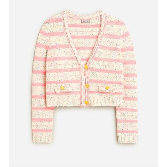 J. Crew space-dyed Pink Lady Cardigan Sweater/ Lady Jacket NWT - Picture 2 of 10